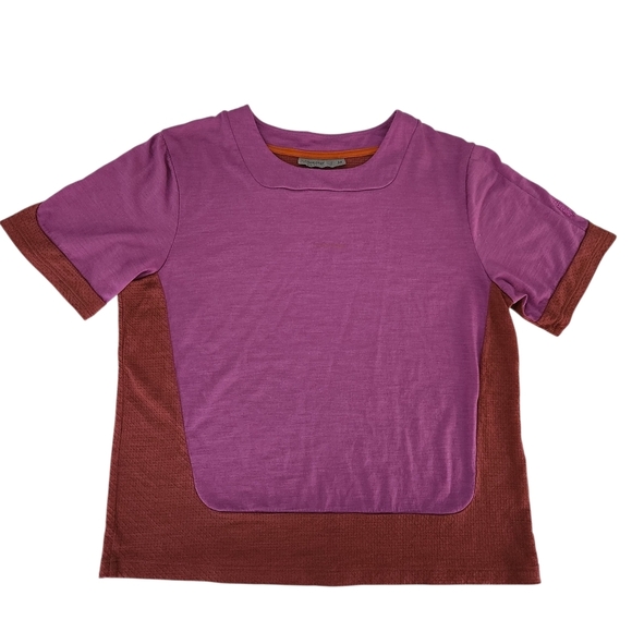 ICEBREAKER ZoneKnit SS Tee - Women's pink and rust medium - Picture 1 of 8